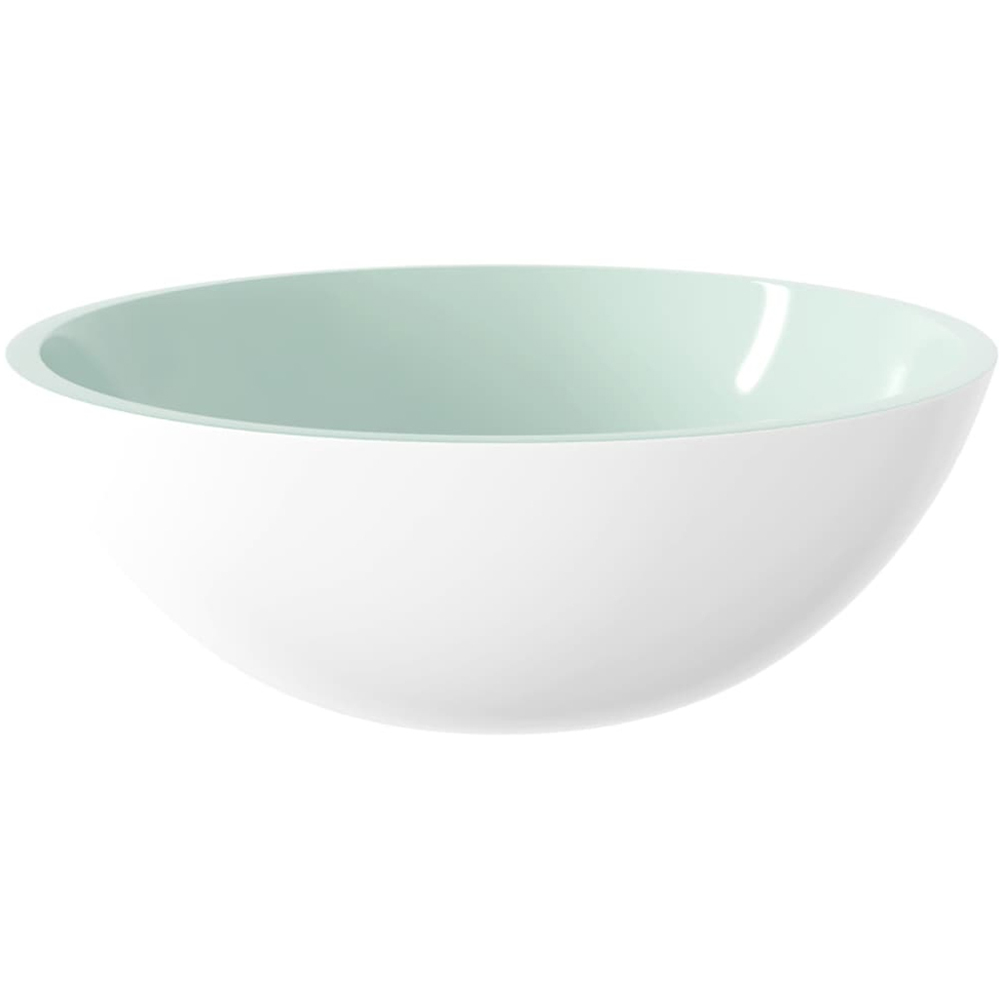 vidaXL White Glass Wash Basin 140 x 500 x 370mm Image 3