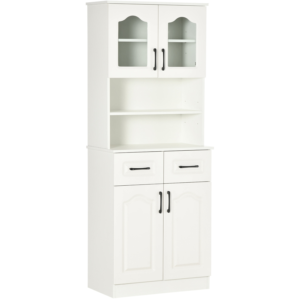 Portland 4 Door 2 Shelf 2 Drawer White Kitchen Storage Cabinet Image 2