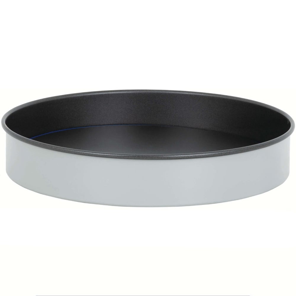 Wham PushPan 23cm Light Grey and Pewter Shallow Tin Image 1