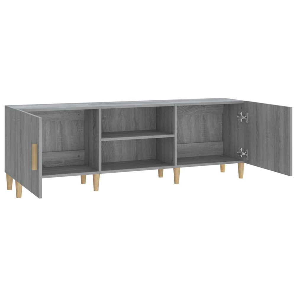vidaXL 2 Door 2 Shelf Grey Sonoma TV Cabinet Image 4