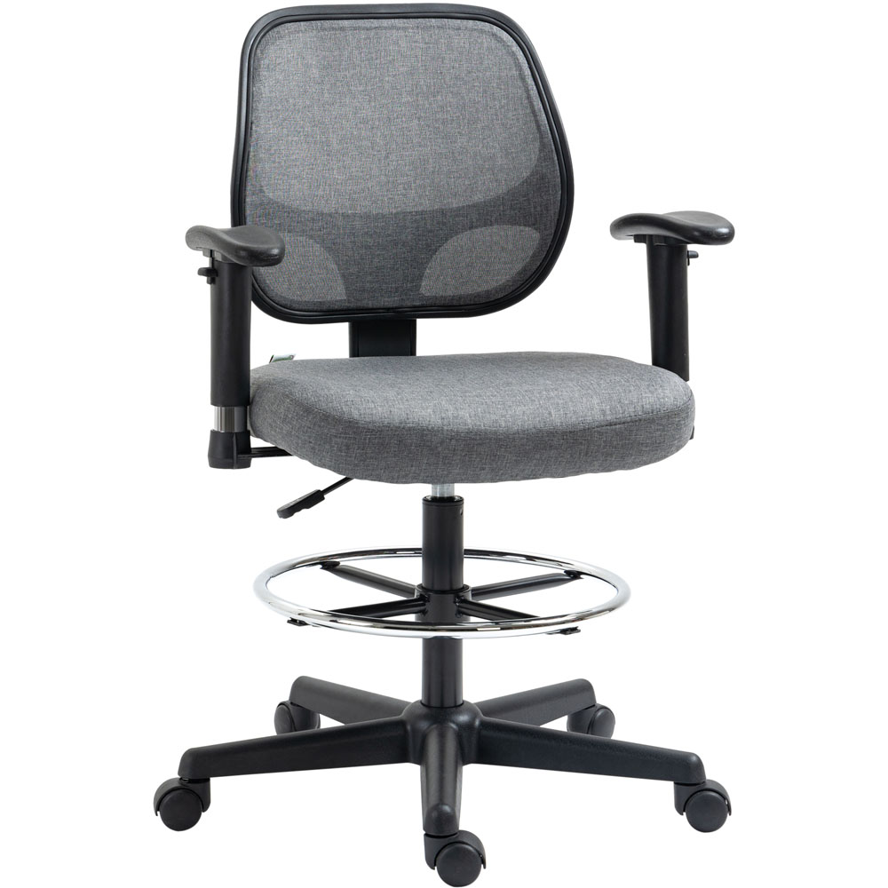 Portland Grey Foot Ring Swivel Office Chair Image 2