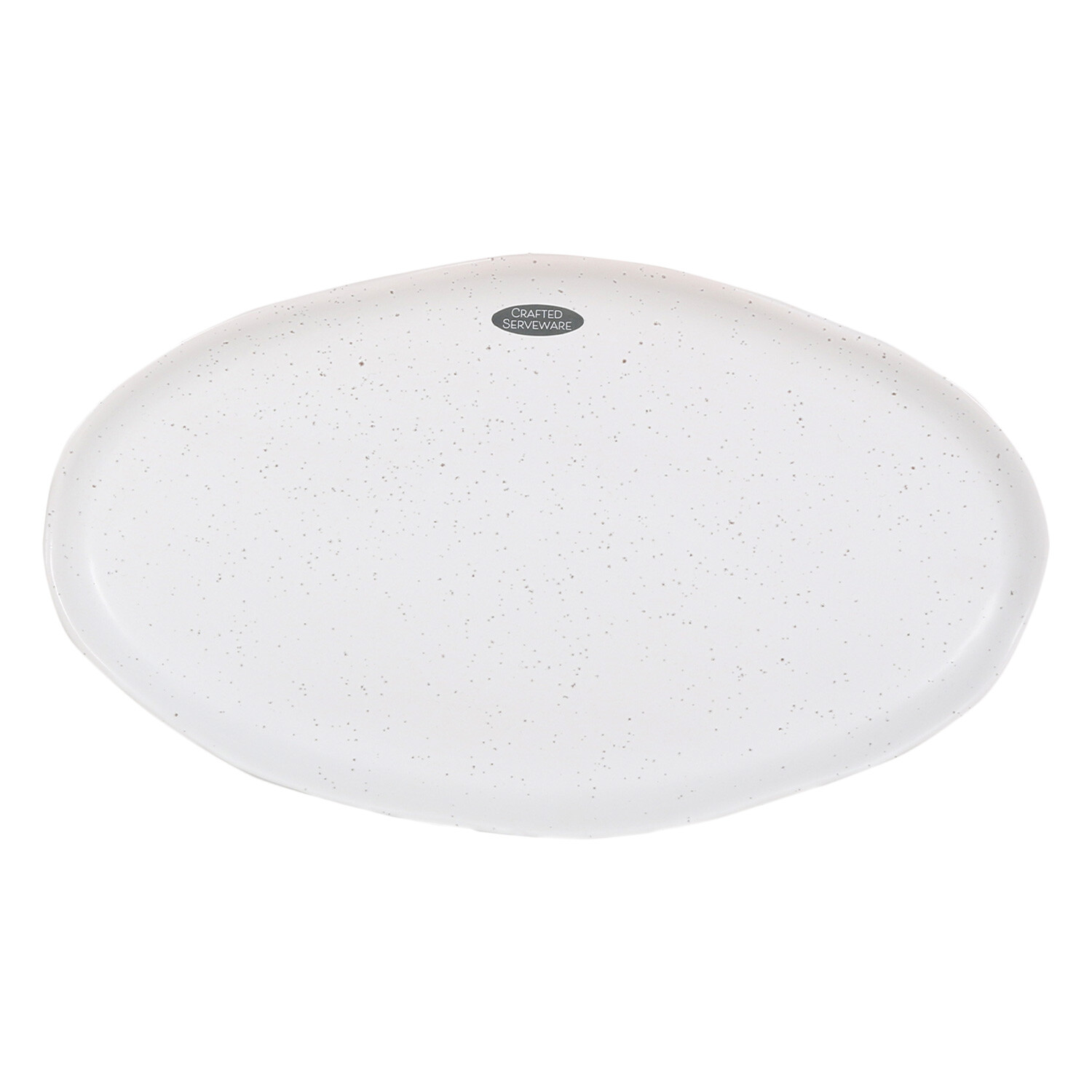 Crafted Serveware White Stoneware Serving Platter Image