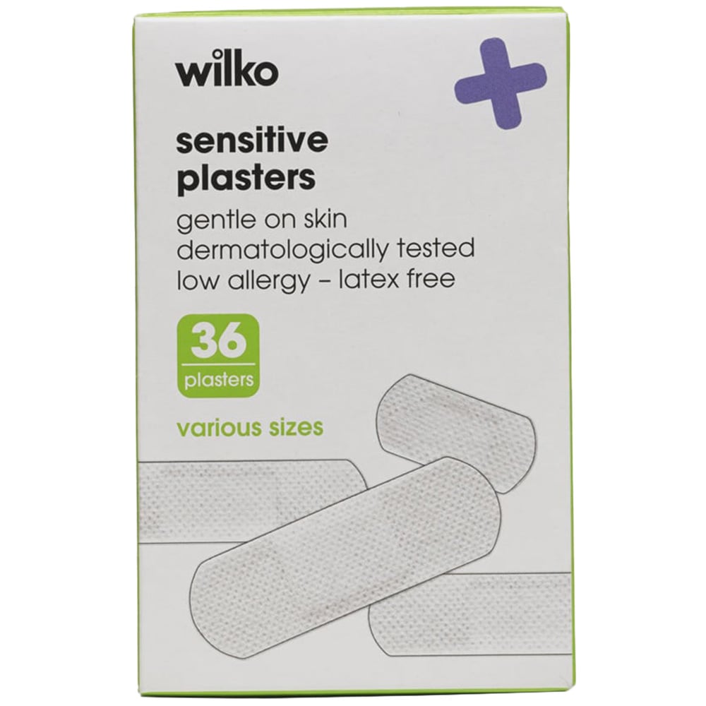 Wilko Sensitive Plasters 36 pack Image
