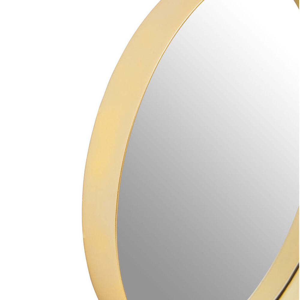 Premier Housewares Gold Cindy Small Round Wall Mirror Image 4