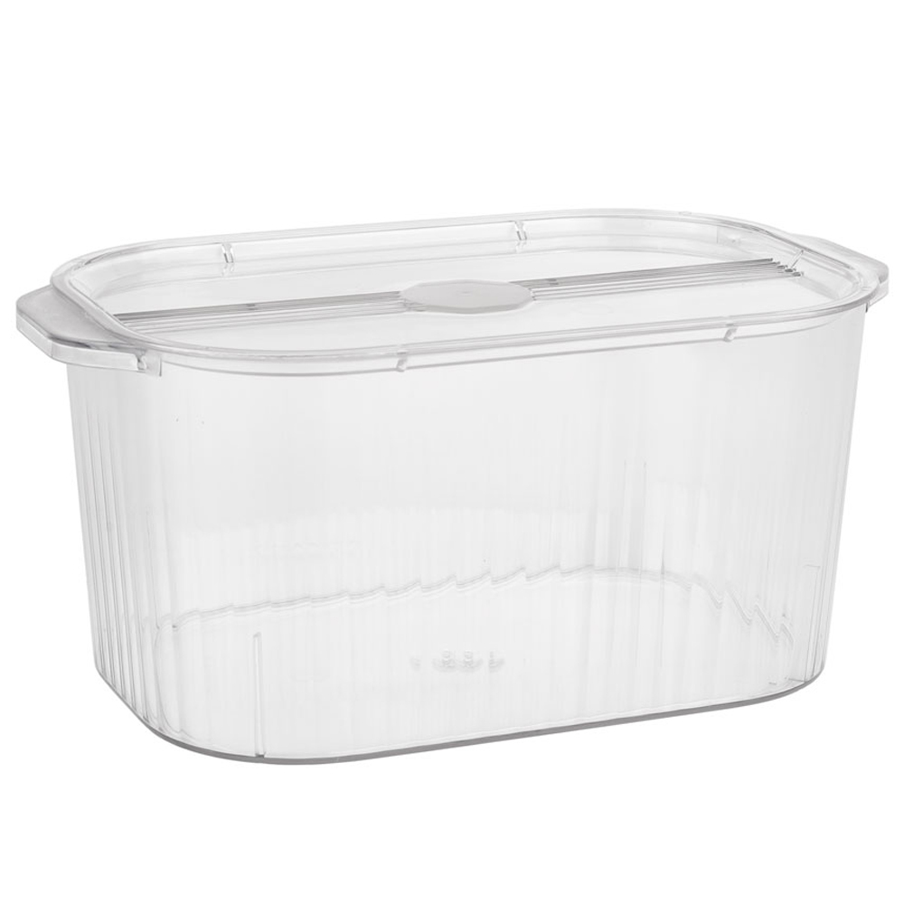Living and Home 11 x 14.5 x 24cm Clear Plastic Container Storage Box Image 1