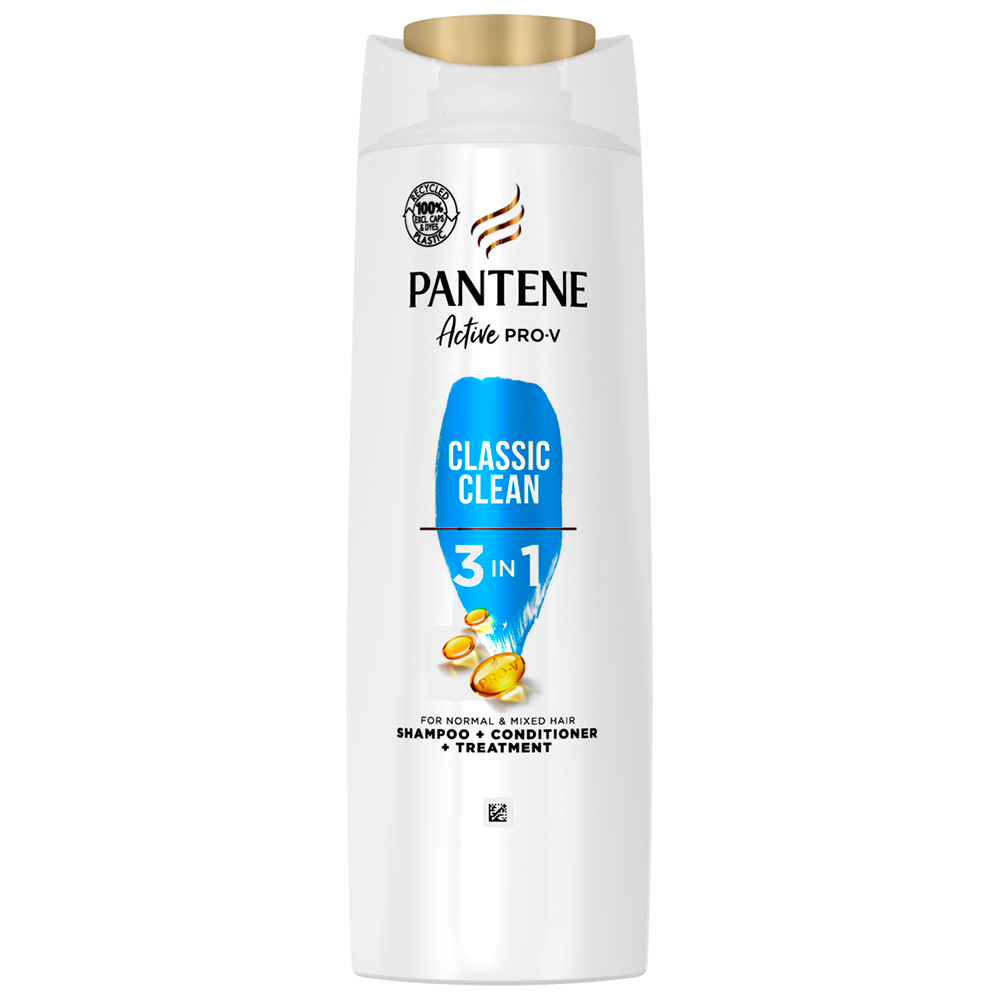 Pantene ProV 3 in 1 Classic Clean Shampoo 400ml Image 1