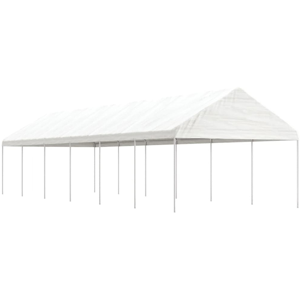 vidaXL 13.38 x 4.08m White Gazebo with Roof Image 1