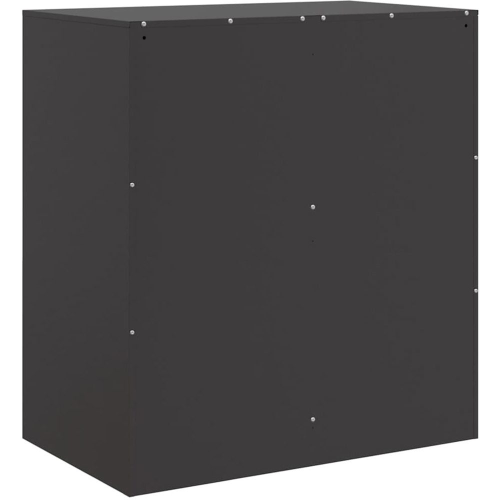 vidaXL 4 Door Black Metal Sideboard Image 8
