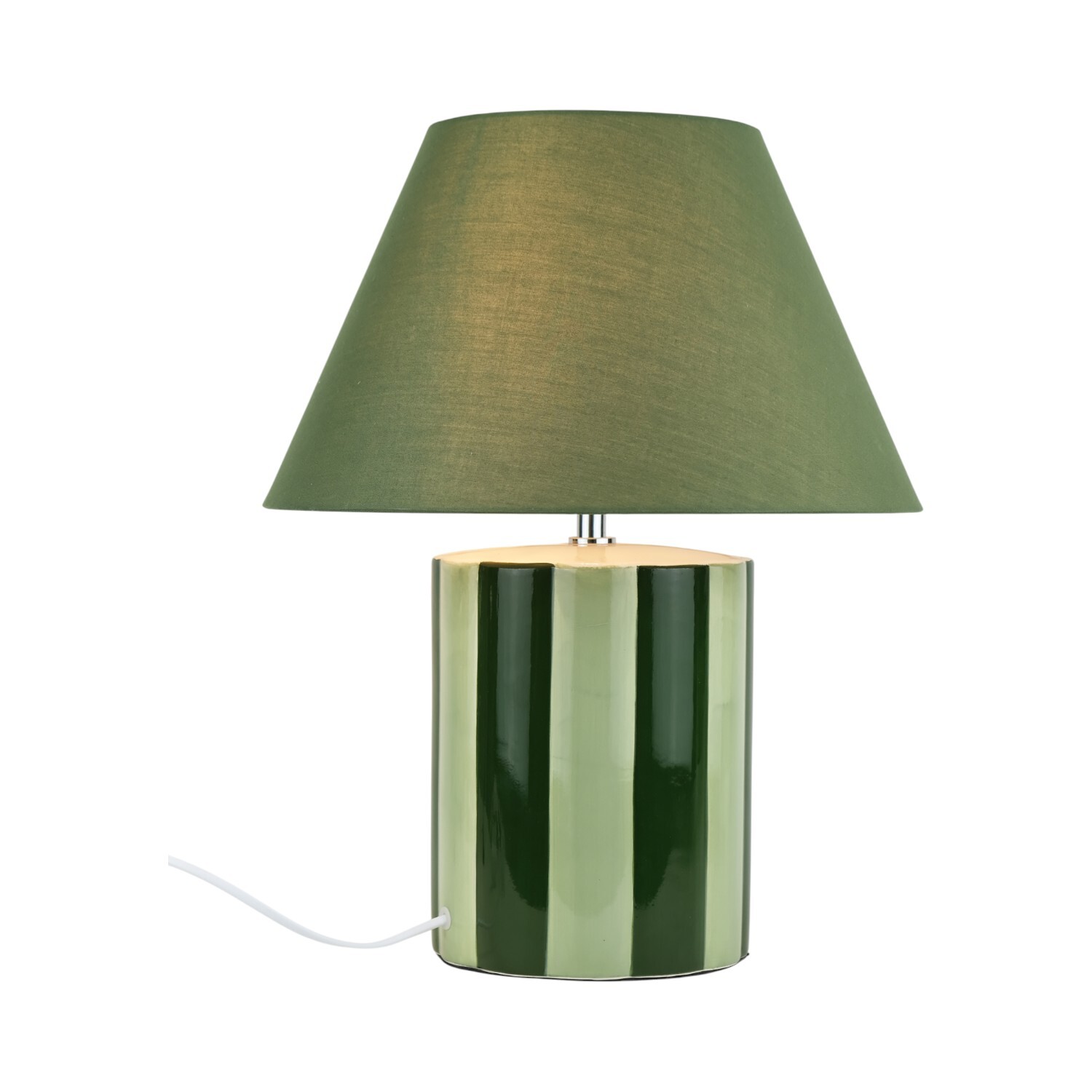 Adley Stripe Table Lamp Green Image 7