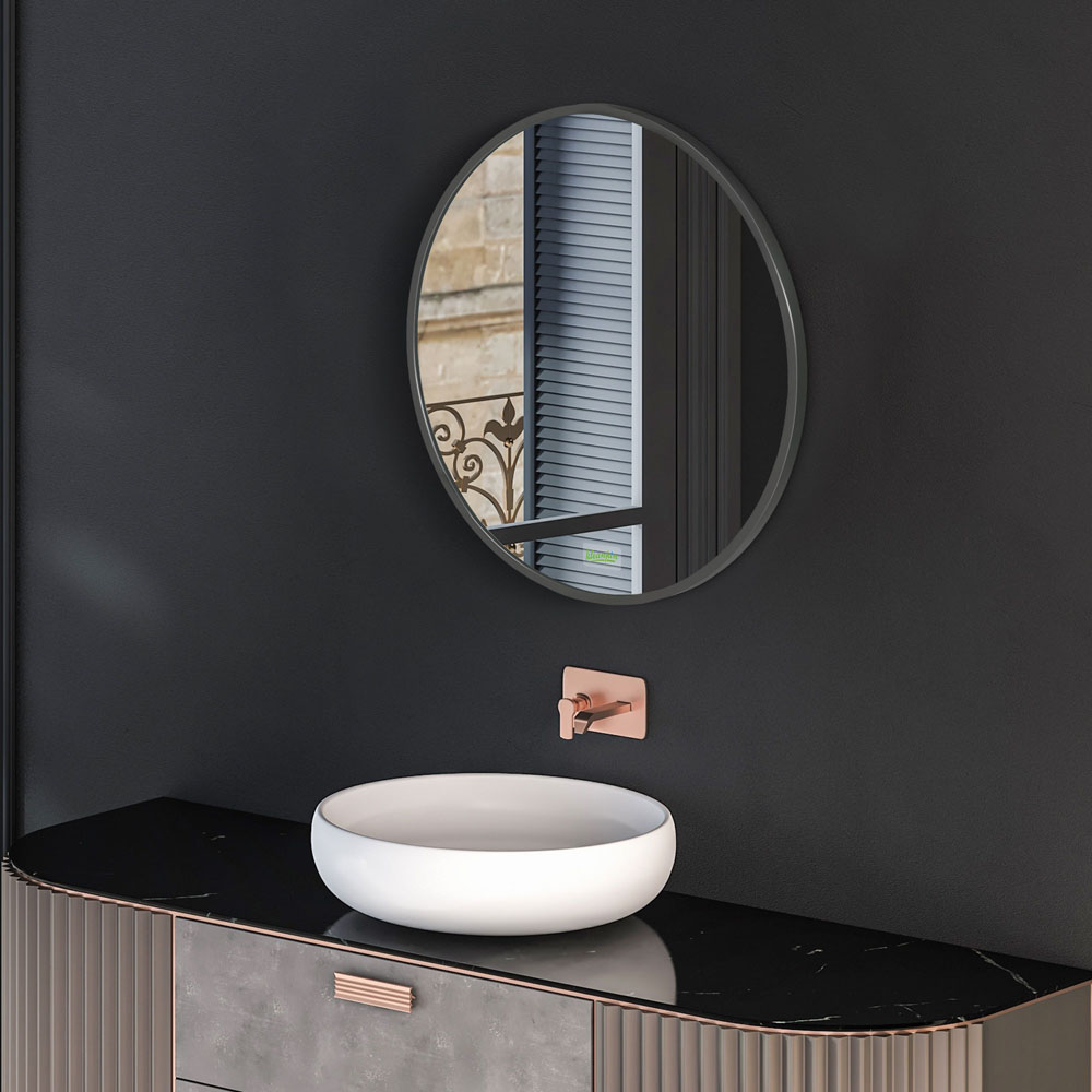Kleankin Round Wall Mounted Bathroom Mirror Image 3
