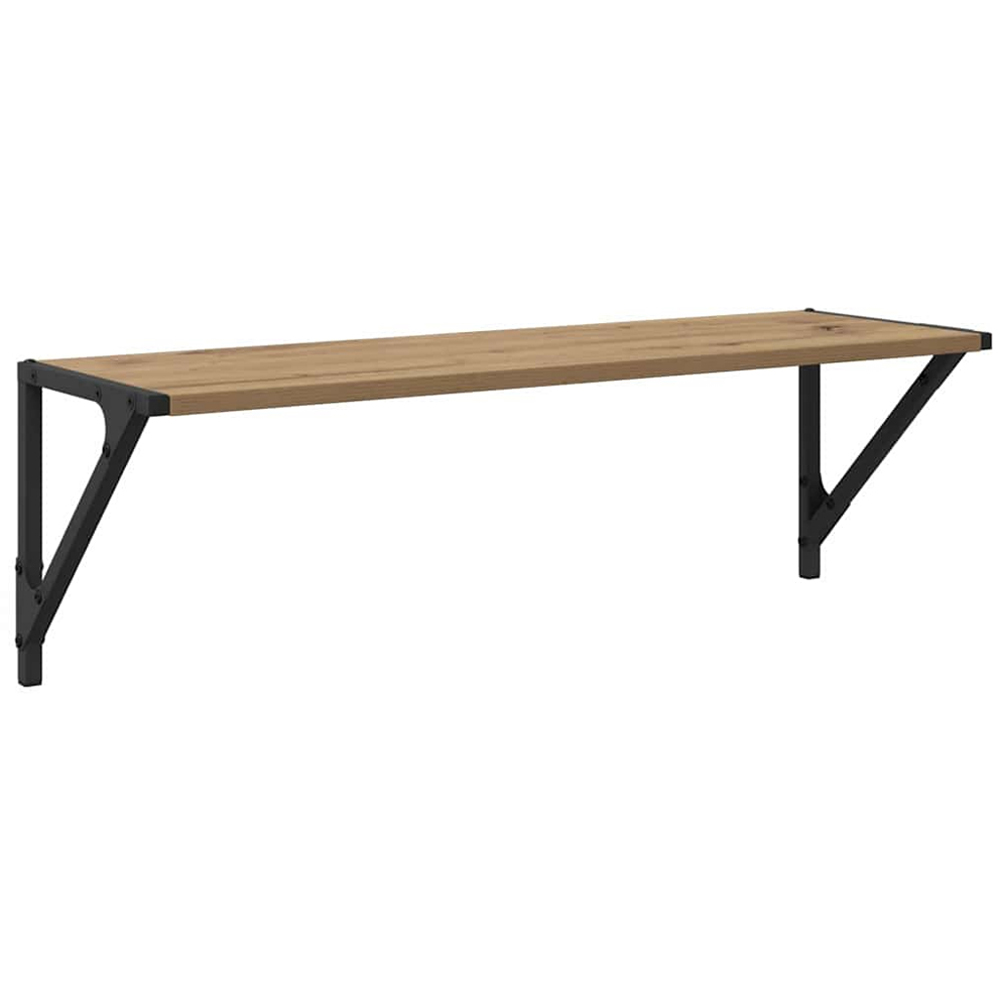 vidaXL 80 x 25cm Artisan Oak Wall Shelf Set of 2 Image 4