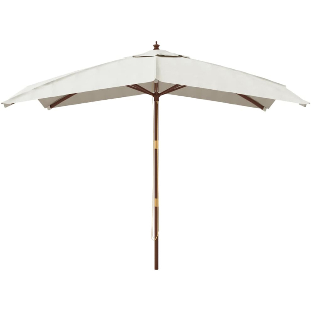 vidaXL White Garden Parasol 2.7 x 3m Image 2