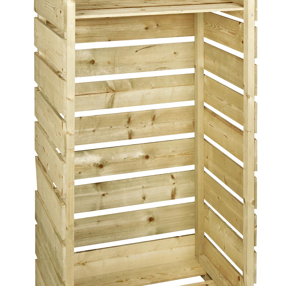 Charles Bentley 53.2 x 76 x 182.3cm Single Wooden Log Store Image 5