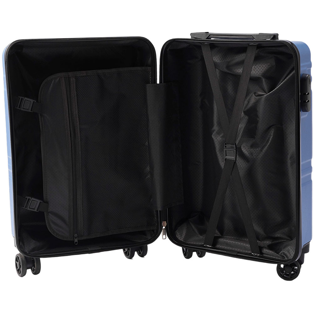 H&O Direct 20 inch Blue Hard Shell Suitcase with Combination Lock Image 3