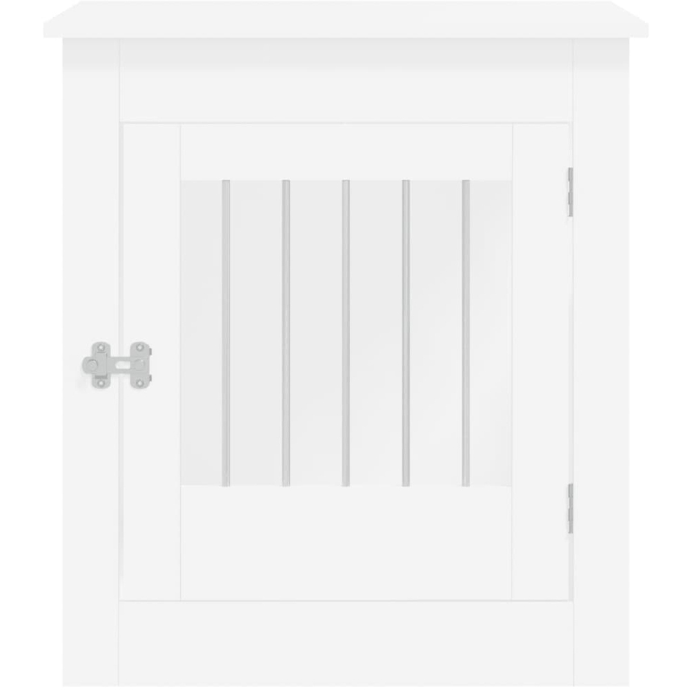 vidaXL White Engineered Wood Dog Crate Furniture 71 x 64.5 x 80cm Image 7