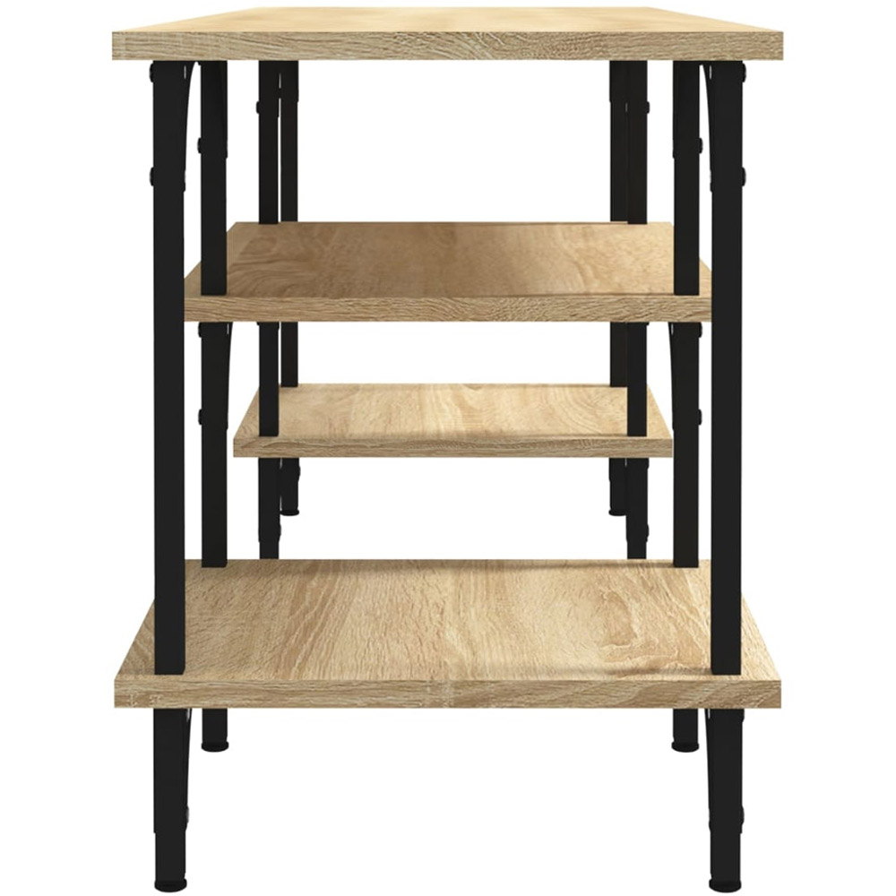 vidaXL 3 Open Shelf Sonoma Oak TV Cabinet with Adjustable Legs Image 6