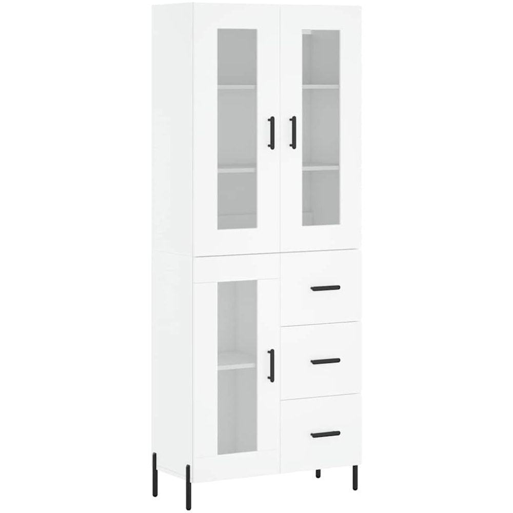 vidaXL 3 Door 3 Drawer White Highboard Image 2