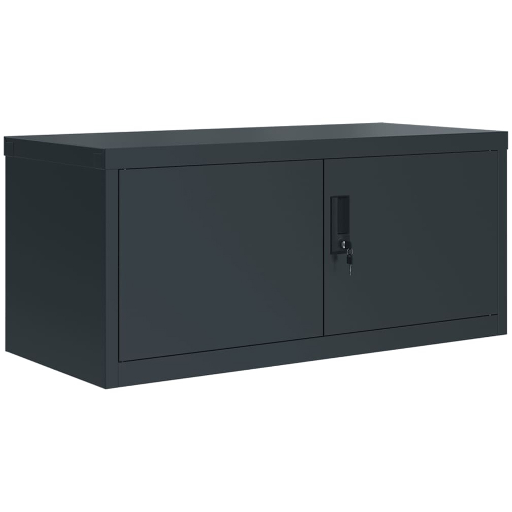 vidaXL 2 Door Anthracite Steel Archive Cabinet Set of 2 Image 3