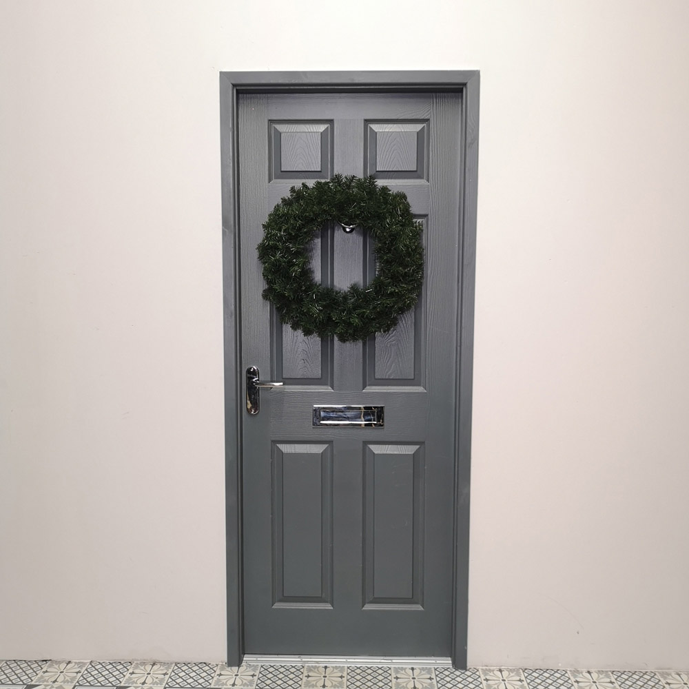 Samuel Alexander Imperial Pine Christmas Door Wreath Plain Green 60cm Image 6