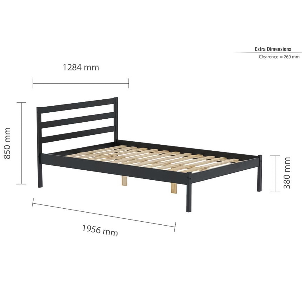 Luka Small Double Black Bed Image 9