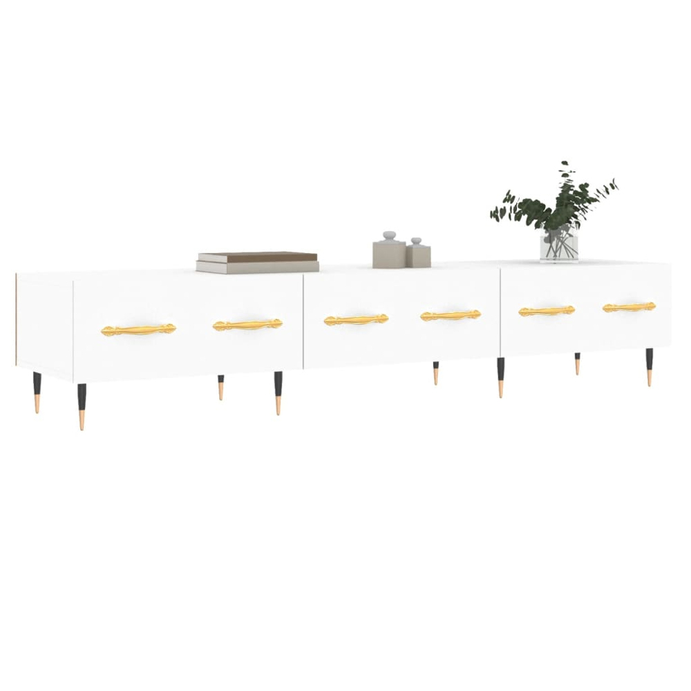 vidaXL 3 Drawer White TV Cabinet Image 3
