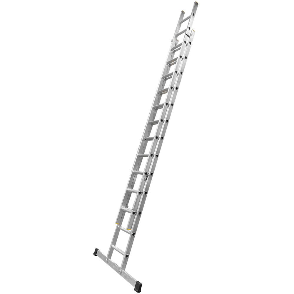 LFI PRo Double Section 15 Rung Extension Ladder 4m Image 1