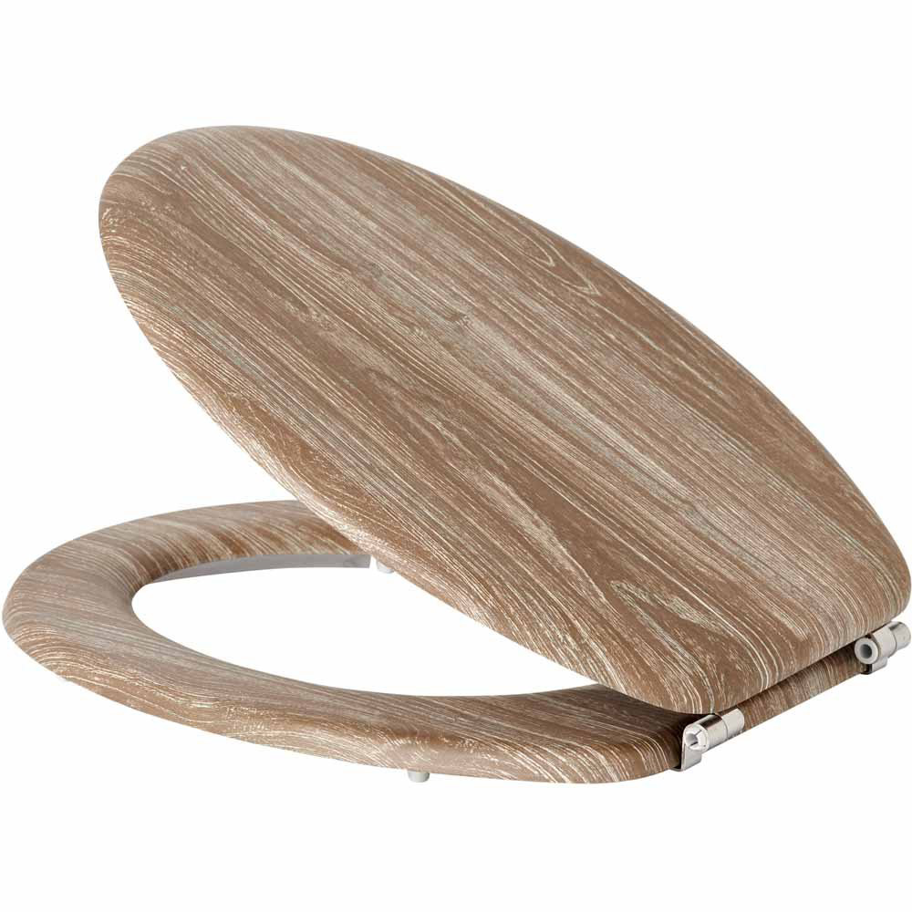 Wilko Oak Effect Toilet Seat Wilko