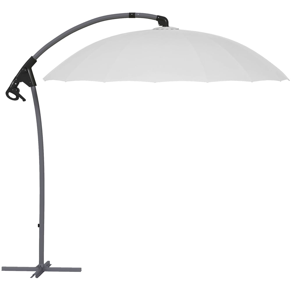 Outsunny Grey Cantilever Parasol with Cross Base 2.7m Image 1