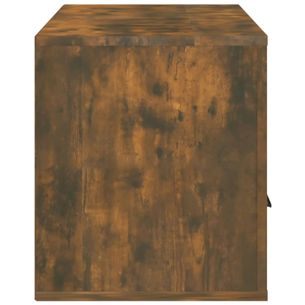 vidaXL 2 Drawer 2 Open Shelf Smoked Oak TV Cabinet with Handles Image 8