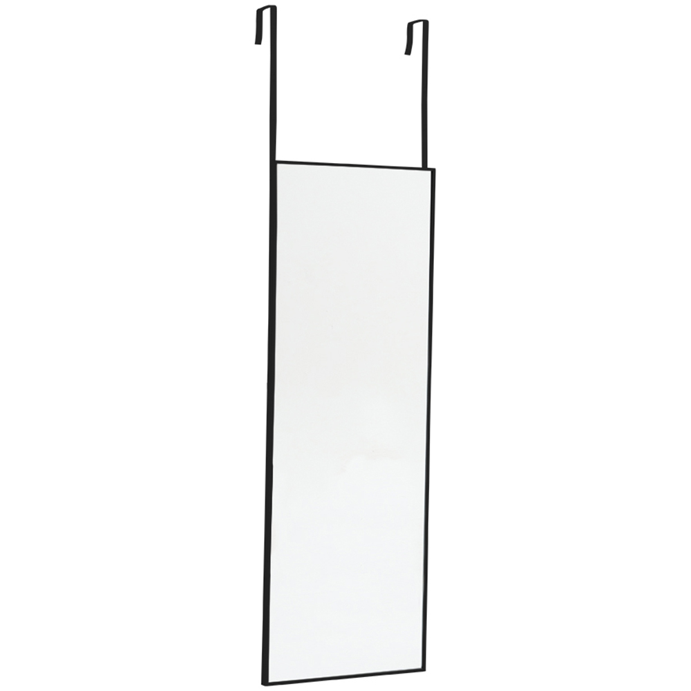 Living and Home Black Frame Over Door Full Length Mirror 28 x 78cm Image 1