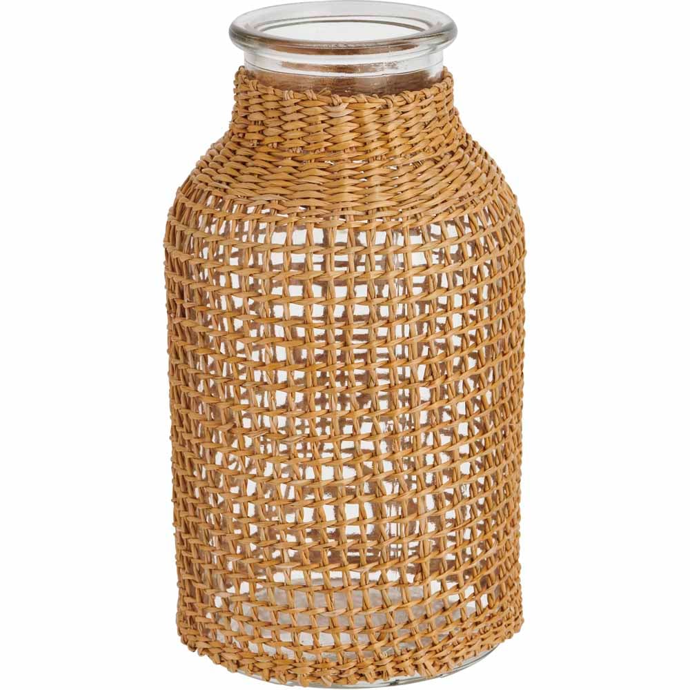 Wilko Seagrass Covered Vase Wilko