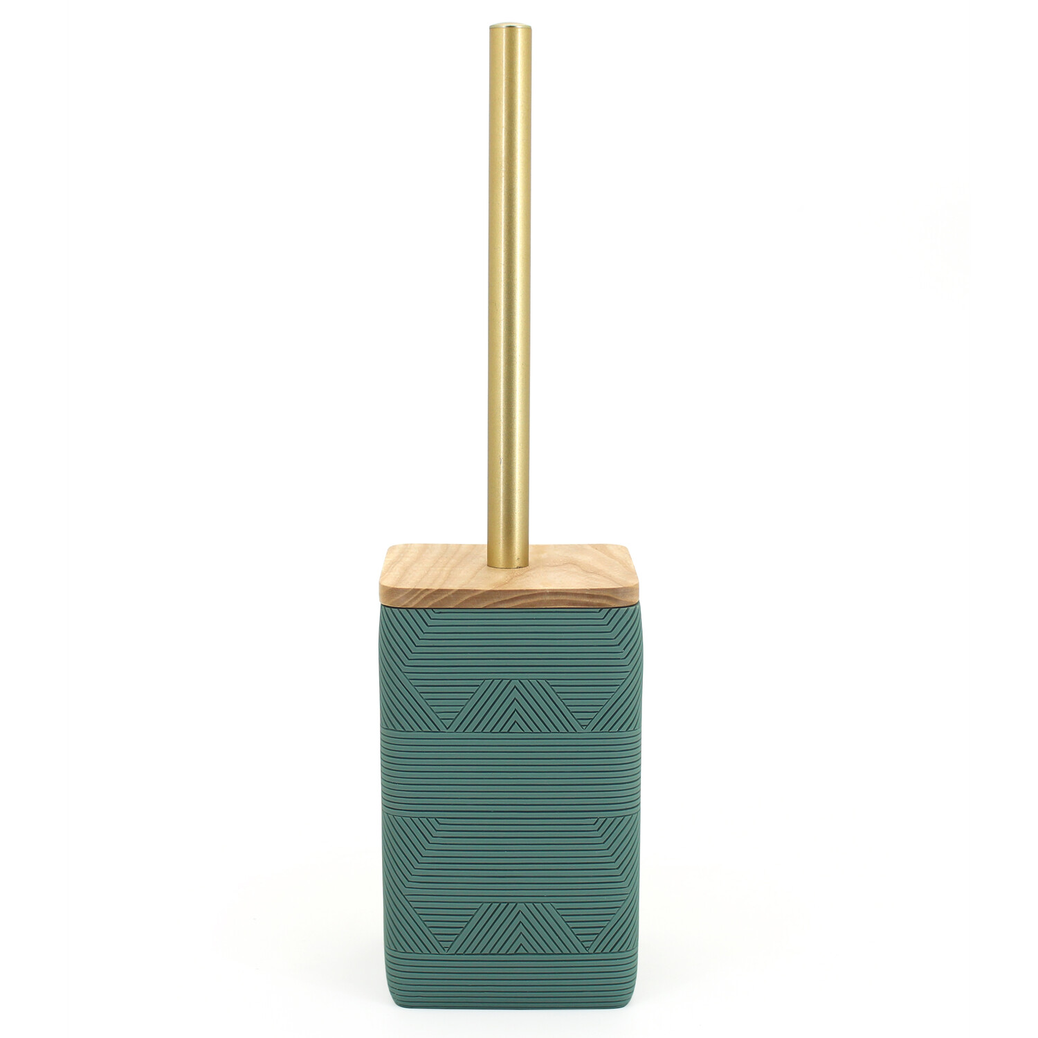 Sage Wood Geo Toilet Brush Holder Sage Image