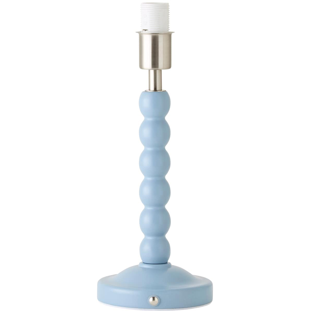 ValueLights Bobble Powder Blue Rechargeable Wooden Table Lamp Base Image 1