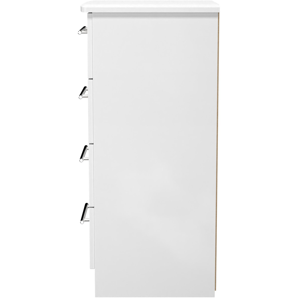 Crowndale Sherwood 4 Drawer Porcelain Matt Bedside Cabinet Image 3