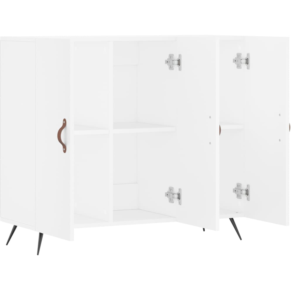 vidaXL 3 Door White Sideboard Image 5