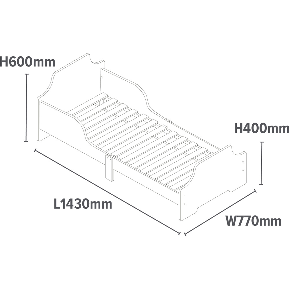 Liberty House Toys Dual Tone White and Blue Toddler Bed Image 9