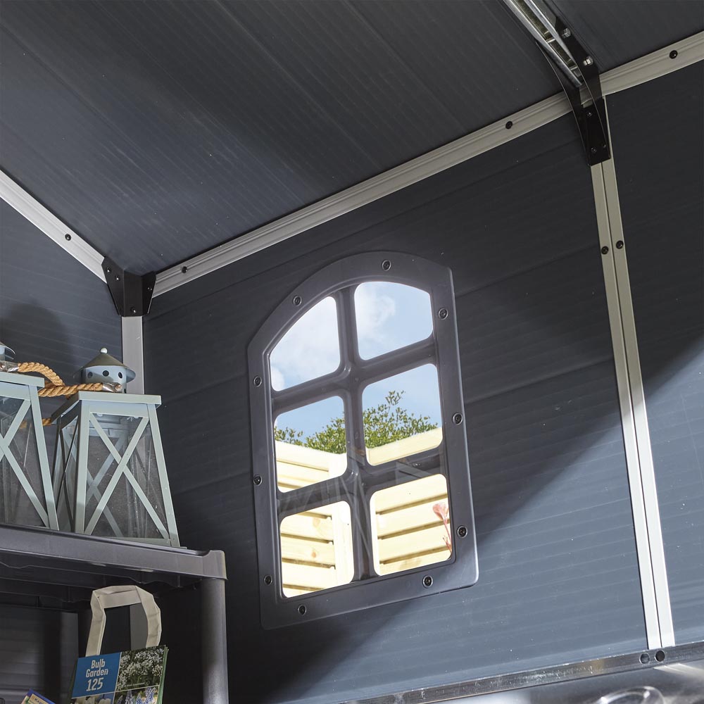 Airevale 8X6 Plastic Shed - Dark Grey Image 11