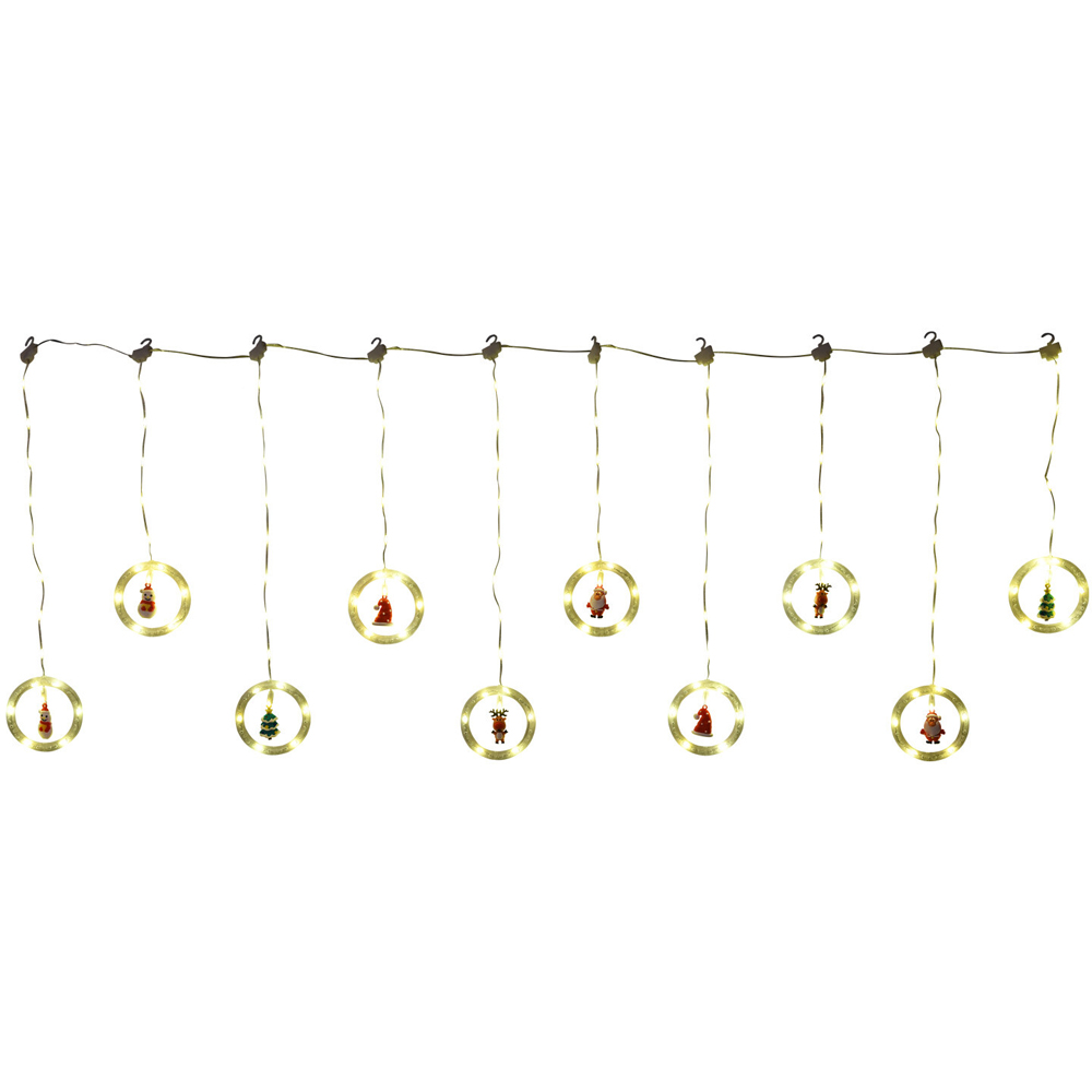 115 LED Christmas Character Curtain Lights - Warm White Image 2
