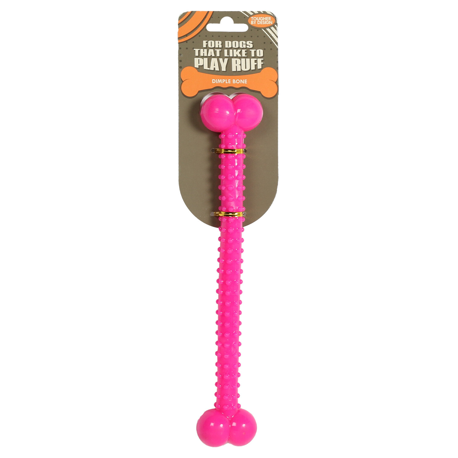 Single Dimple Bone Dog Toy in Assorted styles Image 3