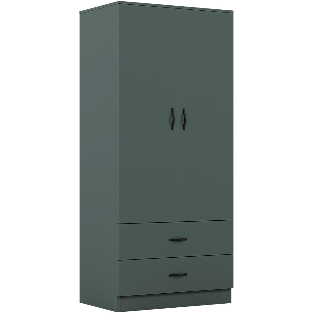 Vida Designs Riano 2 Door 2 Drawer Green Wardrobe Image 2