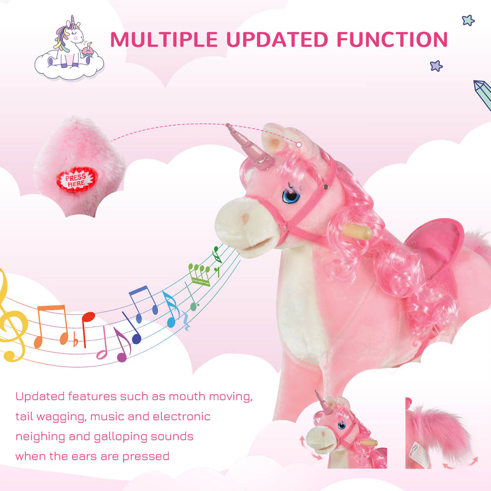 Tommy Toys Rocking Horse Unicorn Toddler Ride On Pink Image 4