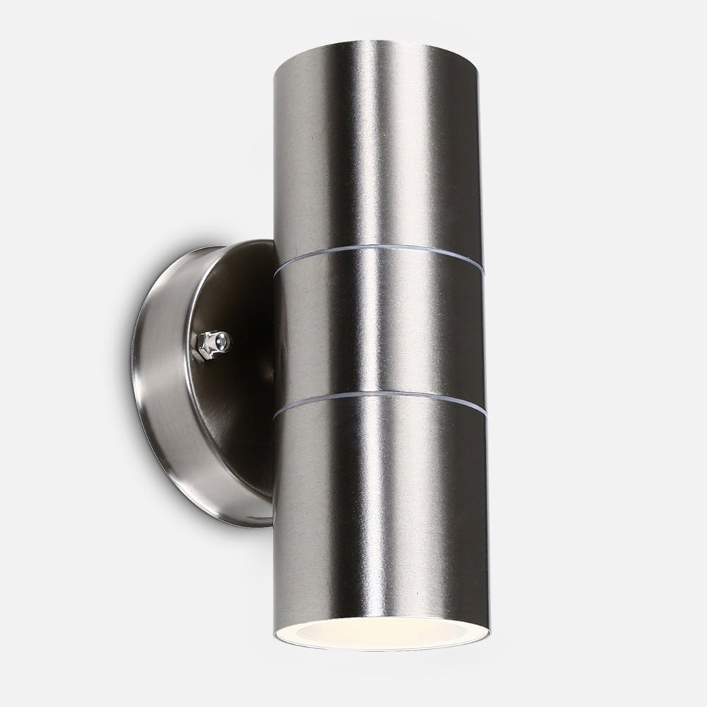 ValueLights Gainsford Silver Outdoor Wall Up Down Light with Dusk till Dawn Sensor Image 6