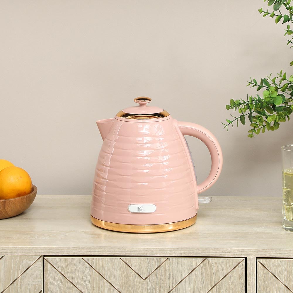 HOMCOM 800-207V70PK Pink Ripple 1.7L Electric Kettle 3kW Image 3