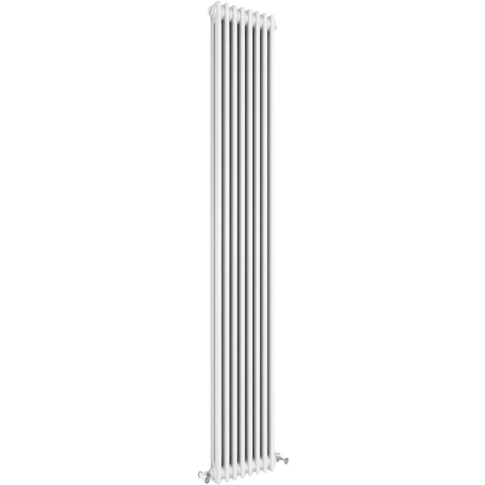 Stech Homes 3998 BTU White 2 Column Vertical Radiator 1800 x 380mm Image 1
