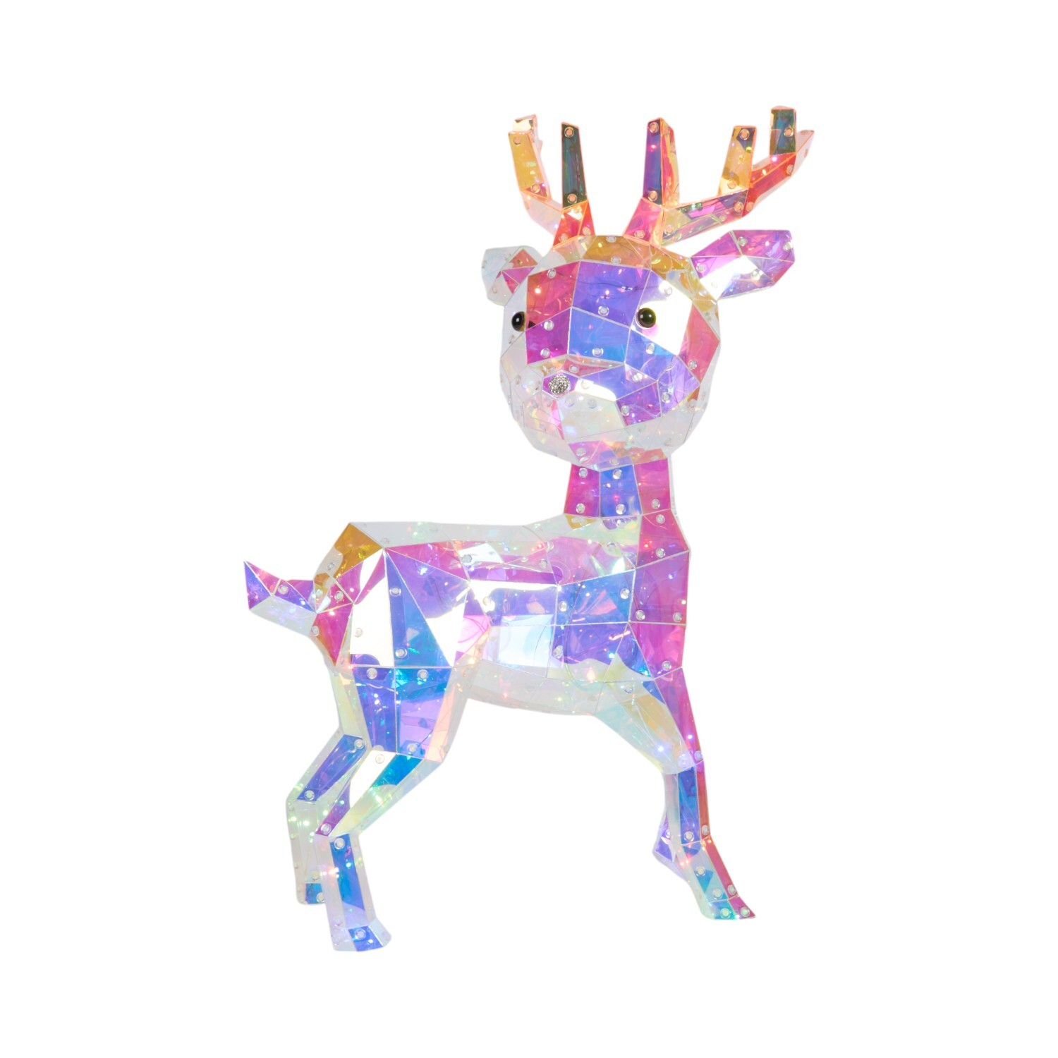 Iridescent Diamante Nose Reindeer Image 6