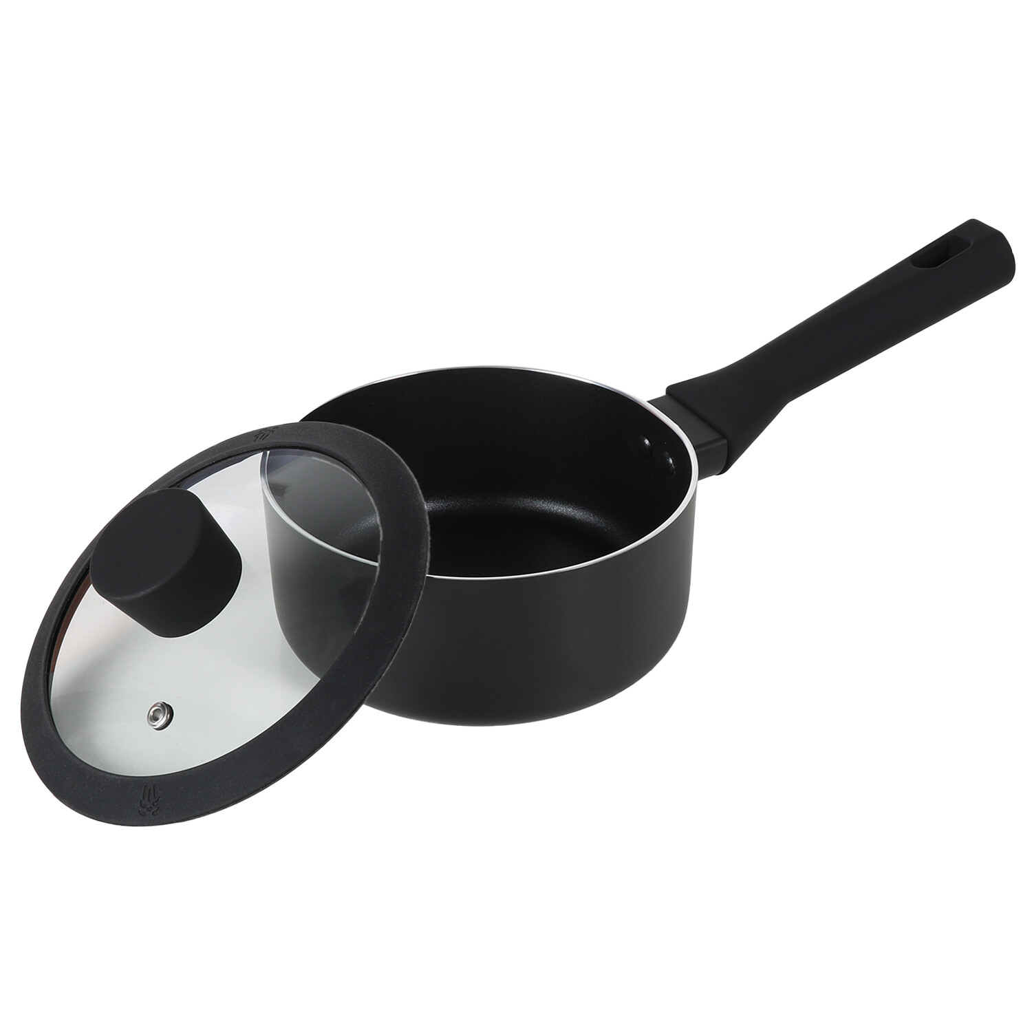 Soft Touch Non Stick Saucepan Set - Black / 20cm Saucepan Image 3