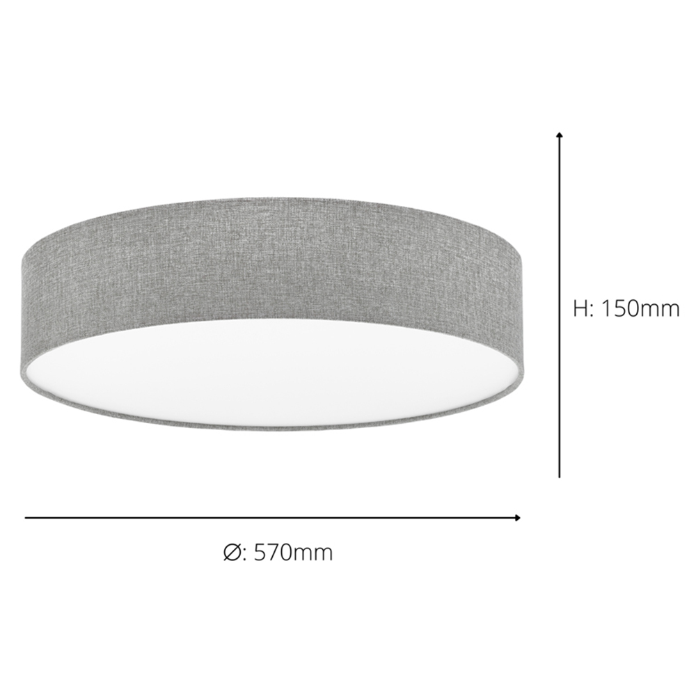 EGLO Pasteri Grey Ceiling Light Image 4