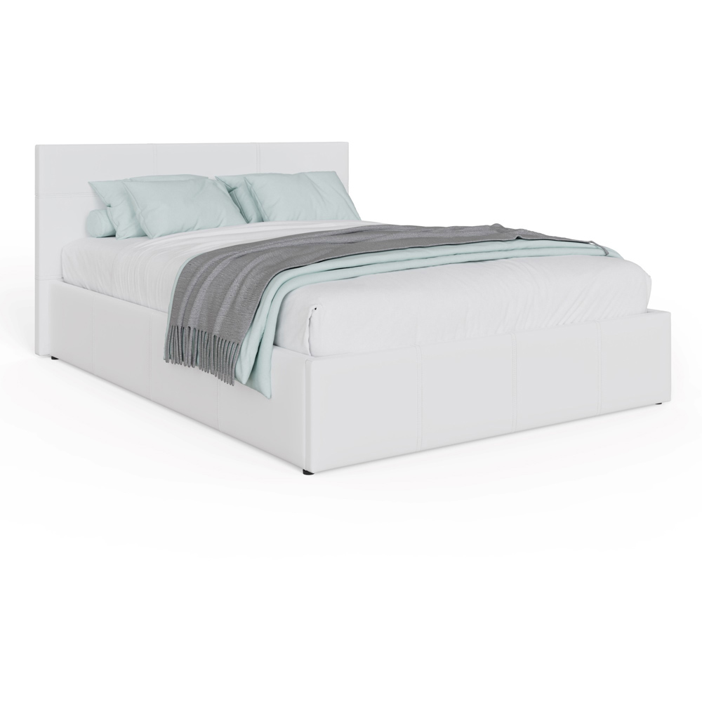 GFW Double White Side Lift Ottoman Bed Image 2