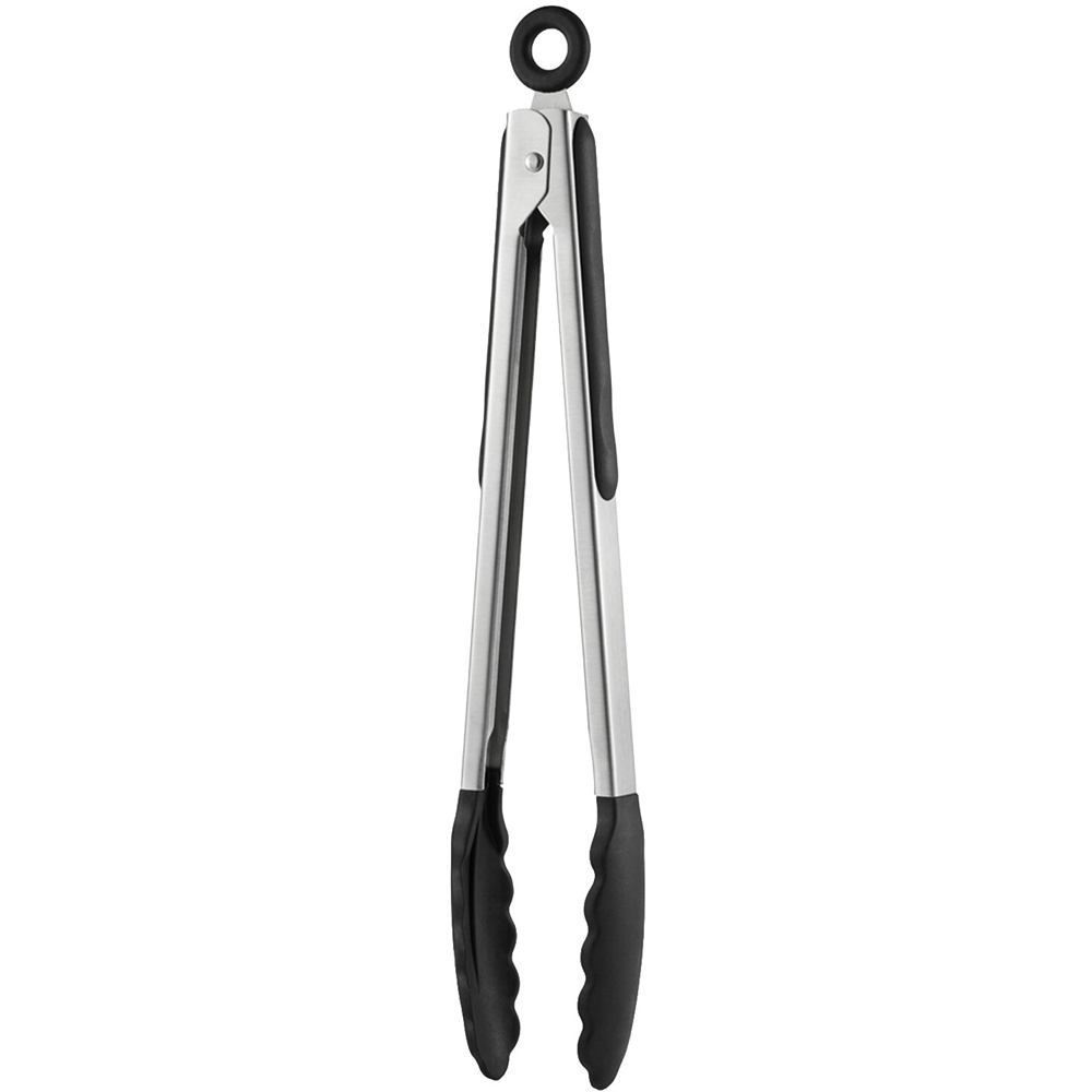 BBQ Equipment Stainless Steel Tongs Black Image 3