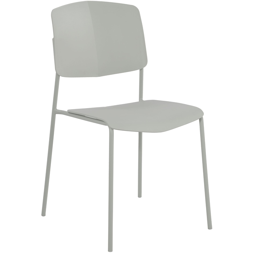 Core Products Academy Set of 2 Light Grey Plastic Kitchen Chair Image 3